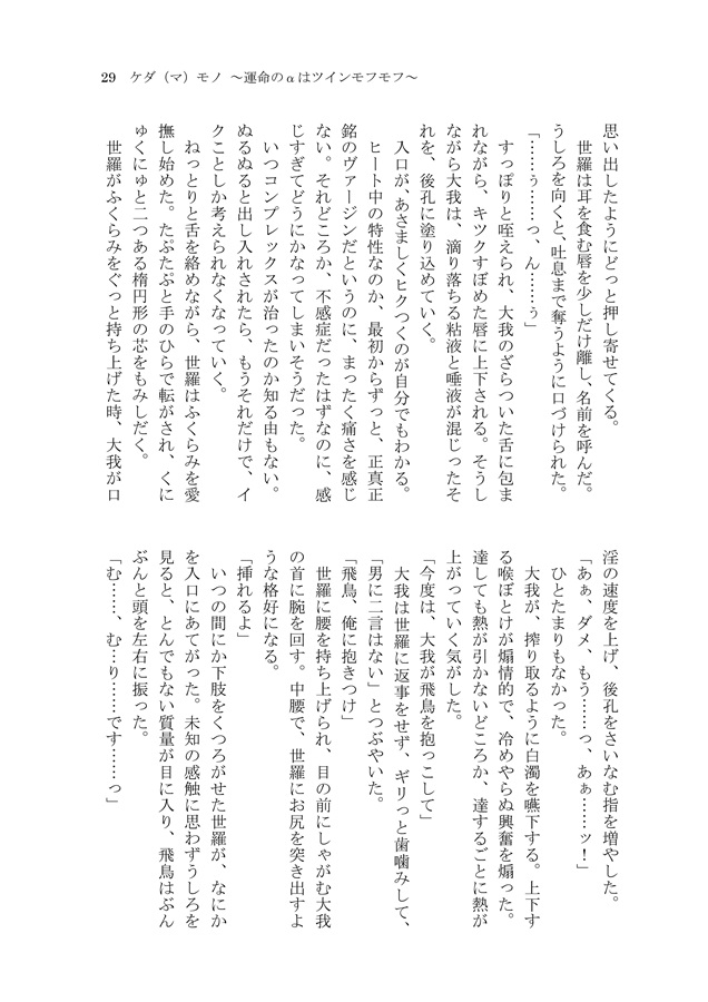 【小説】ケダ（マ）モノ ～運命のαはツインモフモフ～