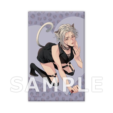藤咲ねねば先生★スタンド付きスクエア缶バッジ/03【コミコミ×猫助け】