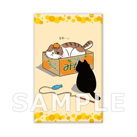 天王寺ミオ先生★スタンド付きスクエア缶バッジ/03【コミコミ×猫助け】