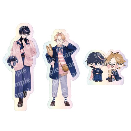 オーロラステッカーセット　PINK/NAVY TRAD. CLUB ver.　君には届かない。