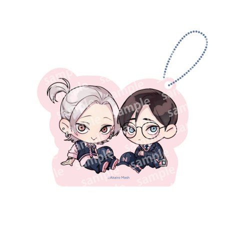 アクリルブロックチャーム　PINK/NAVY TRAD. CLUB ver.　愛の刺青